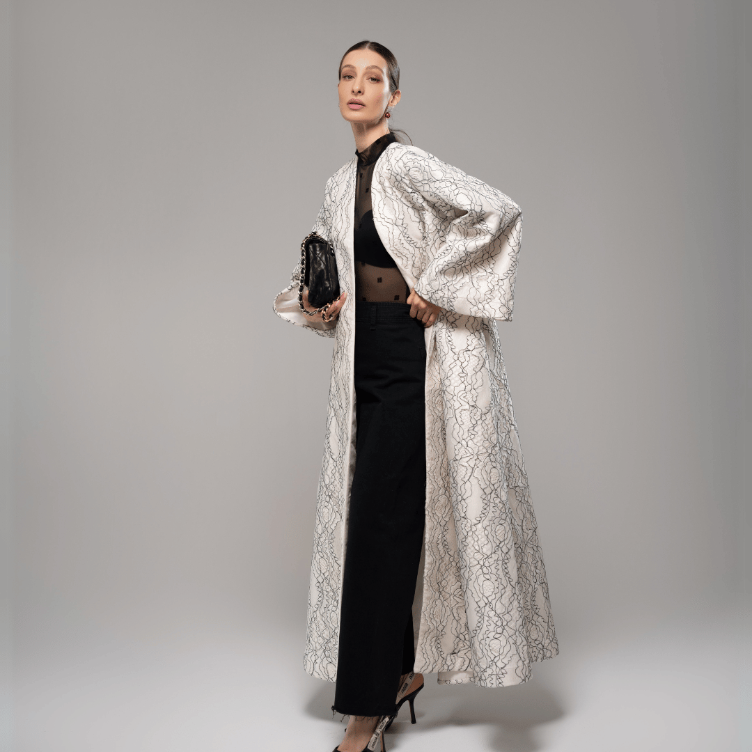 Braided Lace Abaya