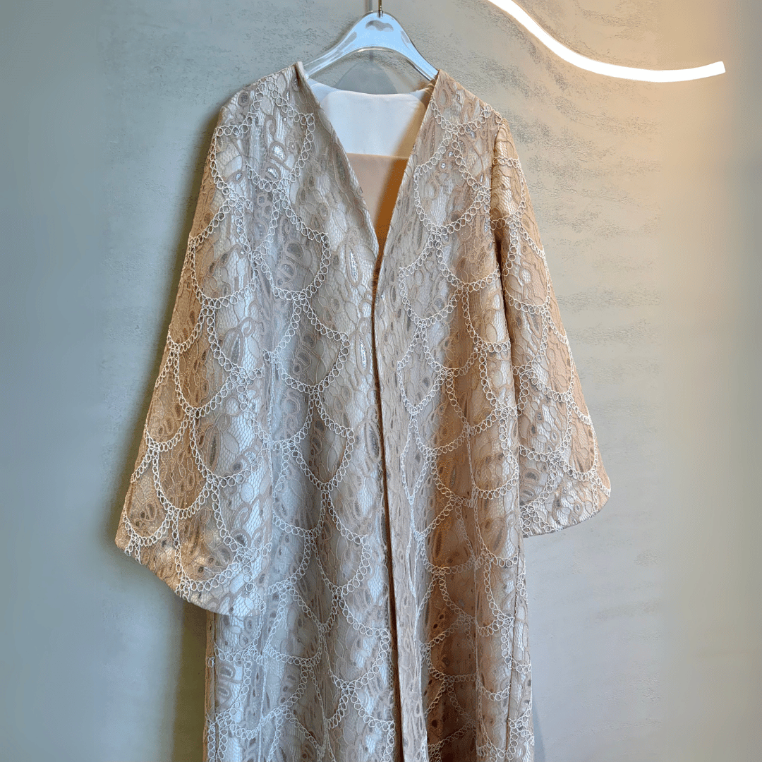 Braided Lace Abaya