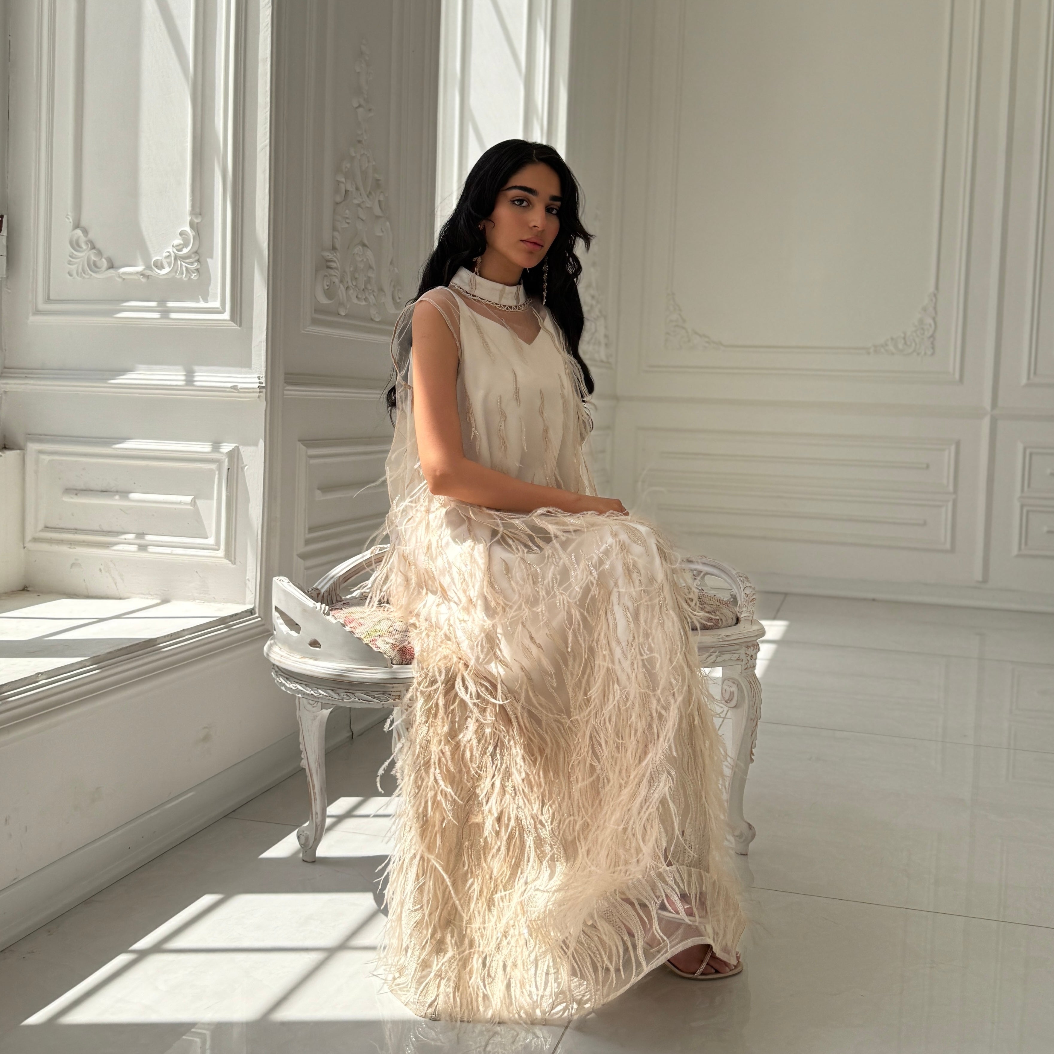 Furry Set Abaya