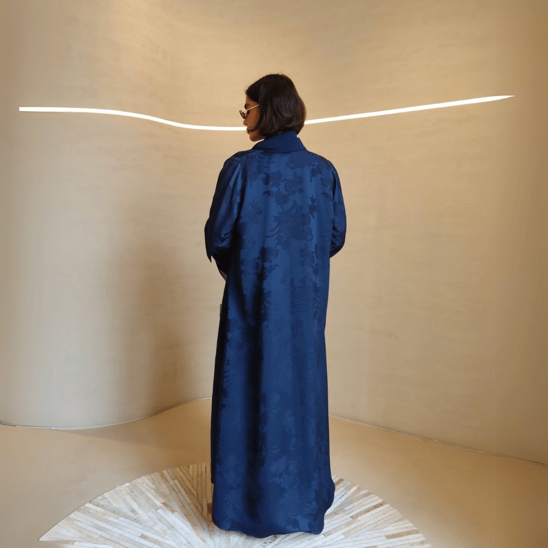 Jacquard Silk Abaya