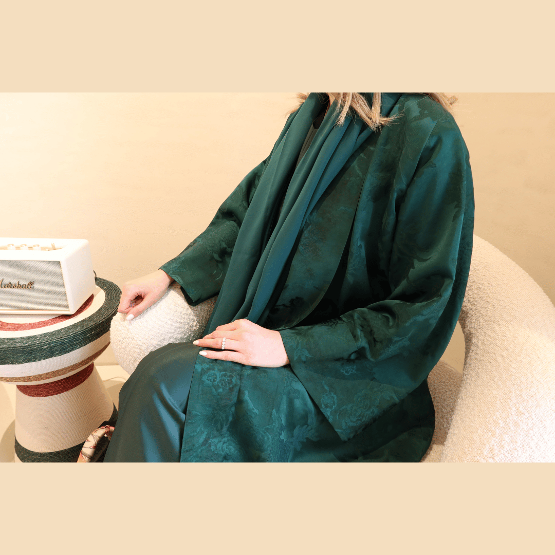 Jacquard Silk Abaya