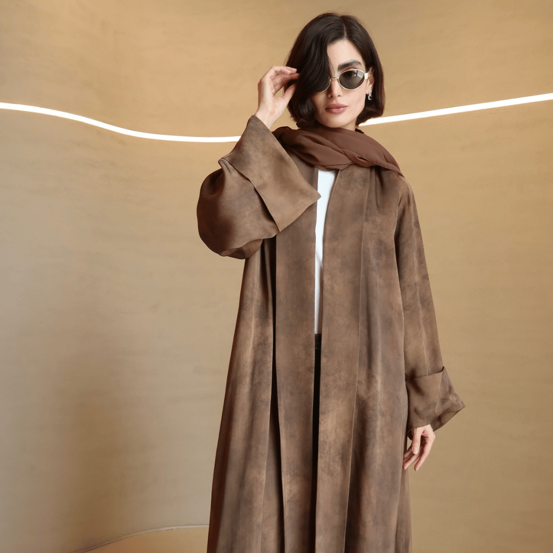 Jacquard Silk Abaya