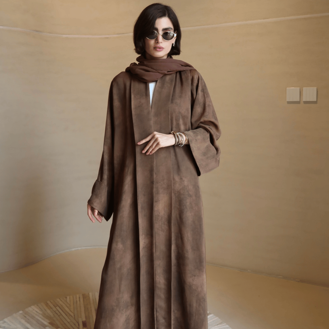 Jacquard Silk Abaya
