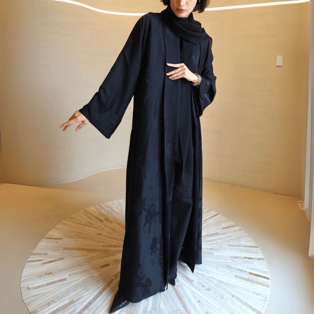 Jacquard Silk Abaya
