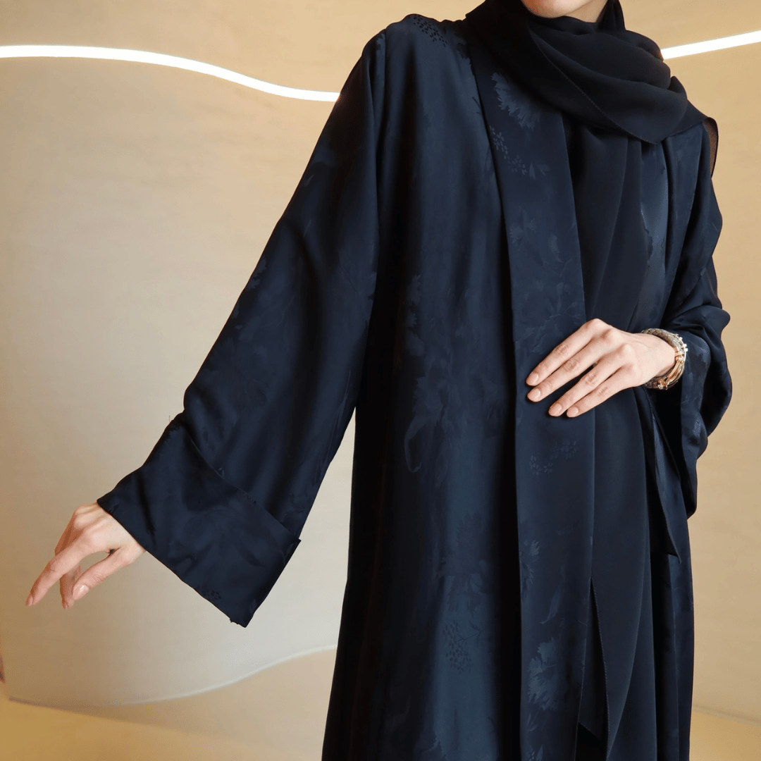 Jacquard Silk Abaya