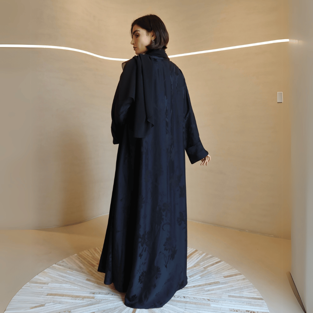 Jacquard Silk Abaya