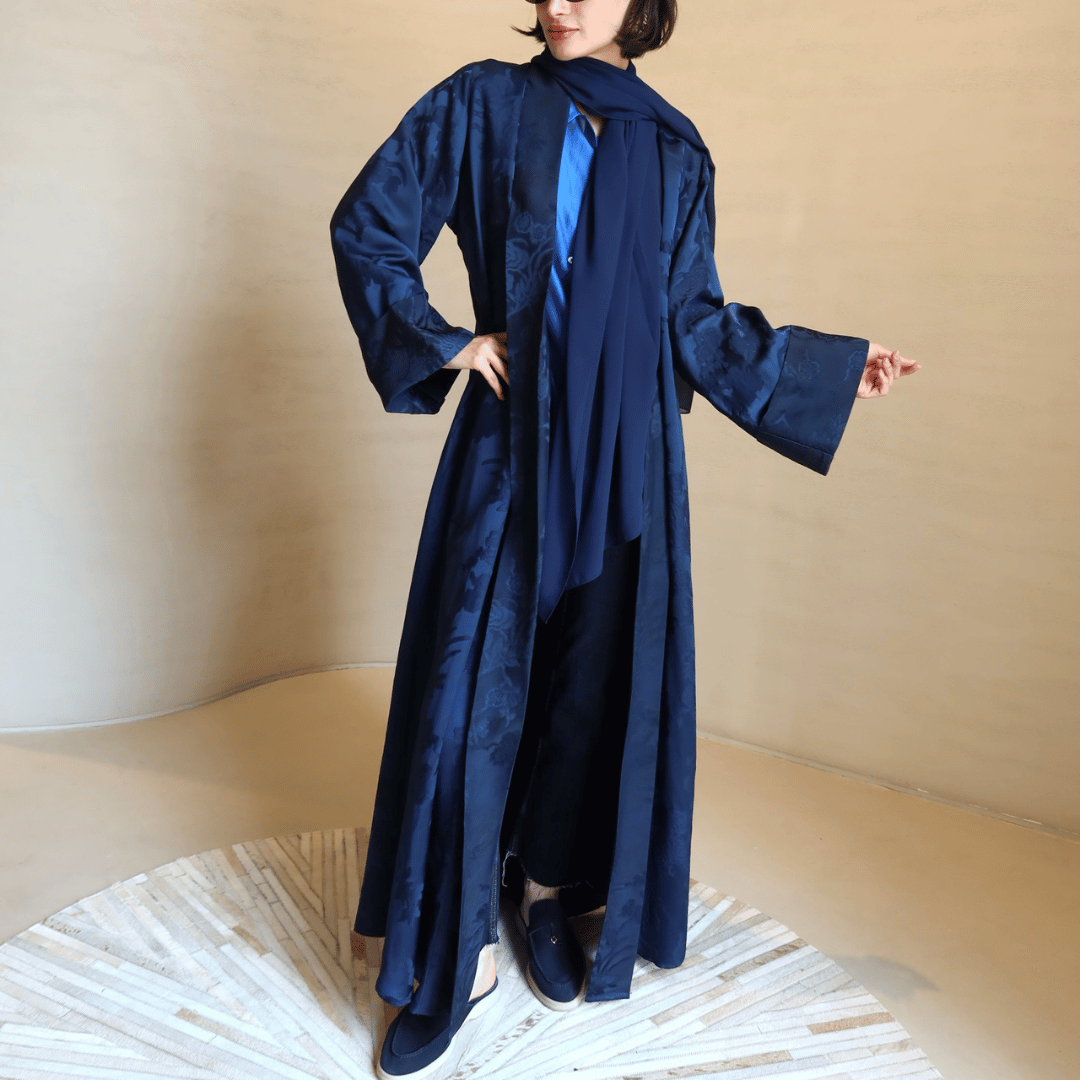 Jacquard Silk Abaya