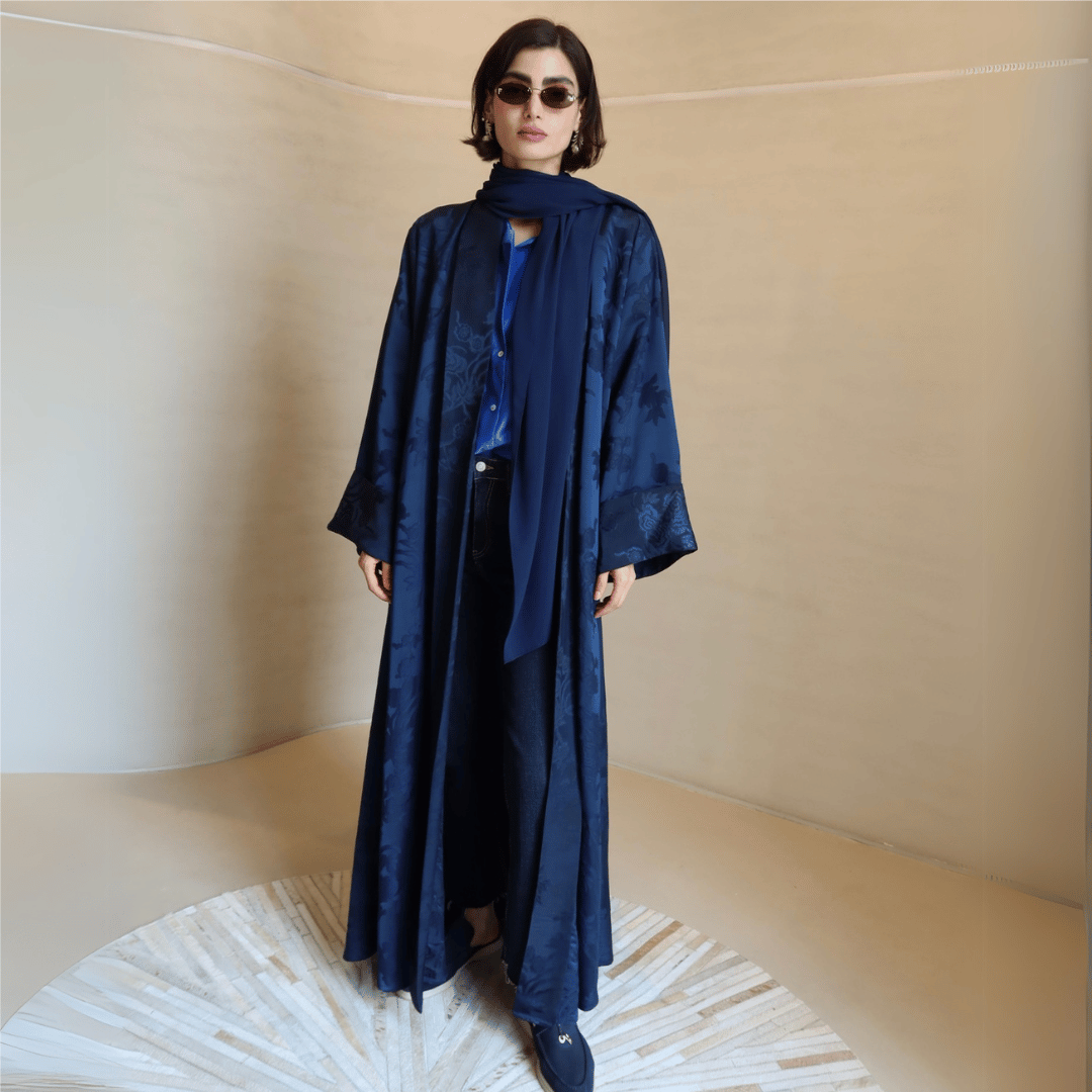 Jacquard Silk Abaya