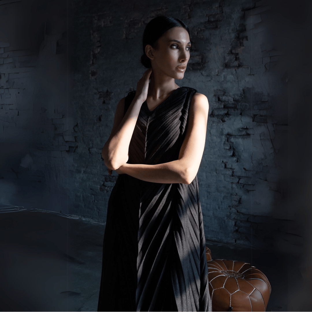 Long Pleated Dress