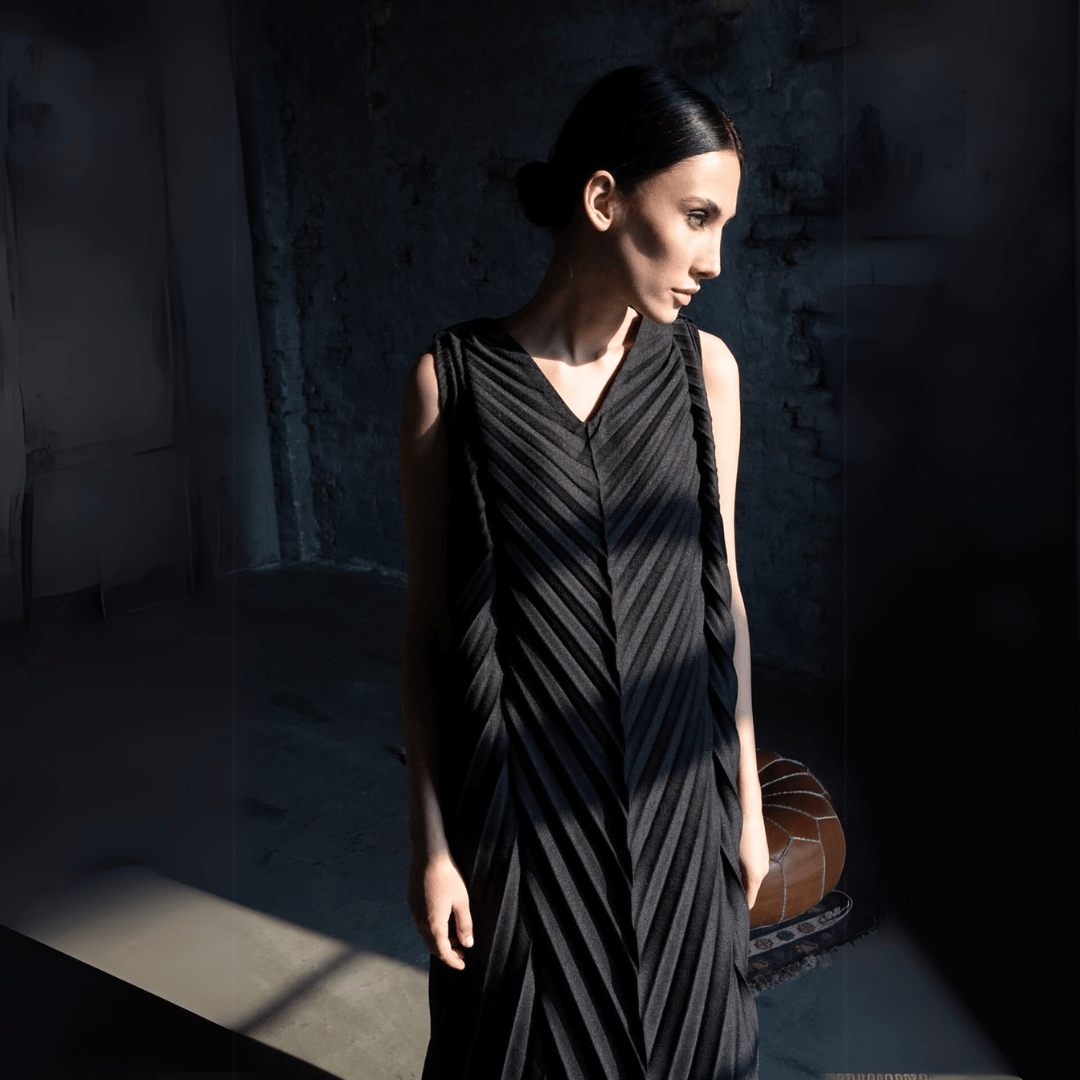 Long Pleated Dress