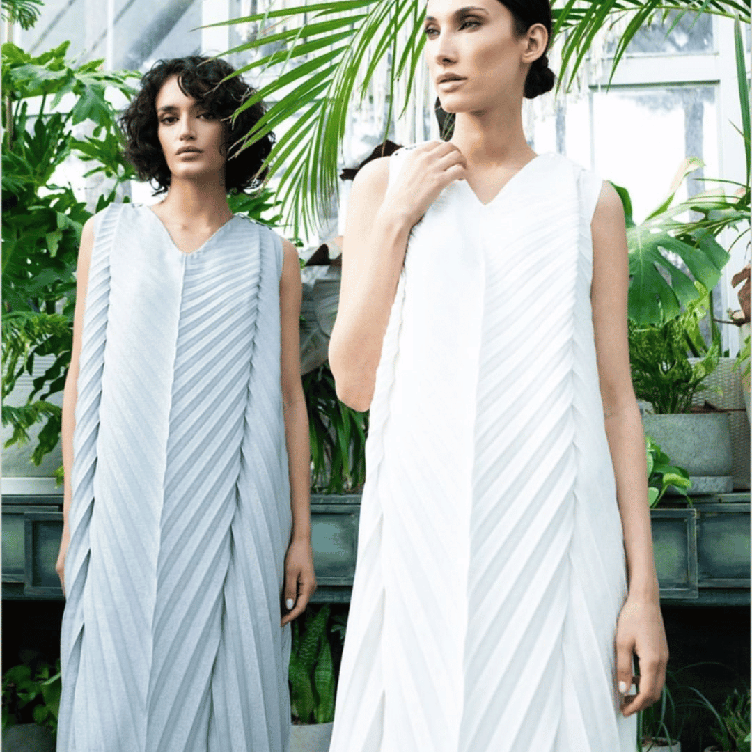 Long Pleated Dress