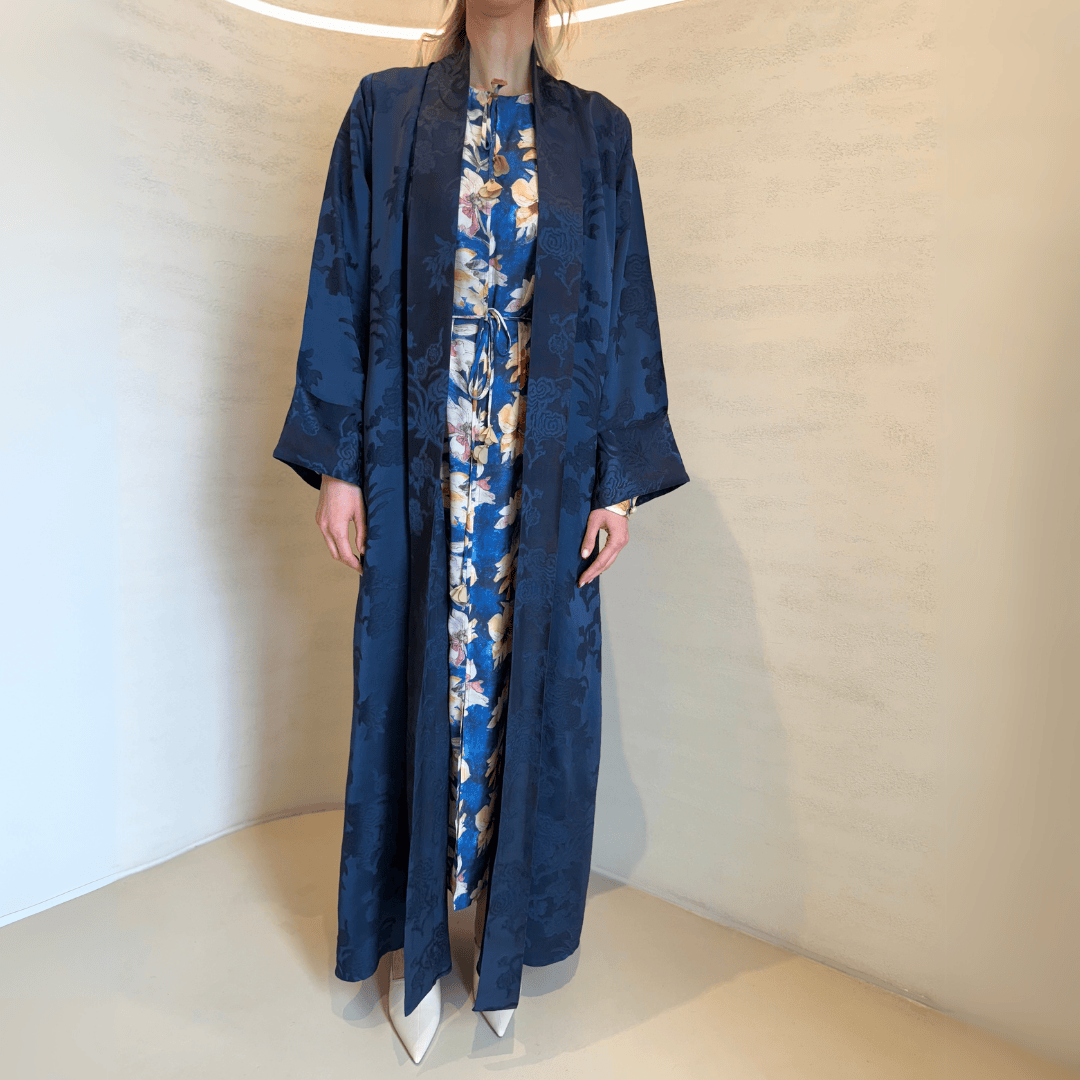 Jacquard Silk Abaya