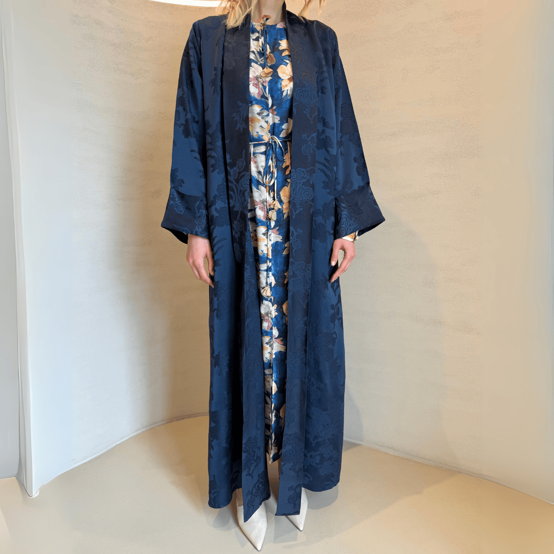 Jacquard Silk Abaya