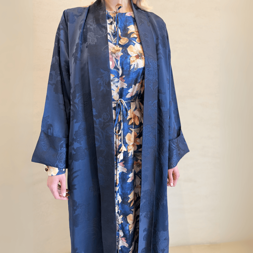 Jacquard Silk Abaya