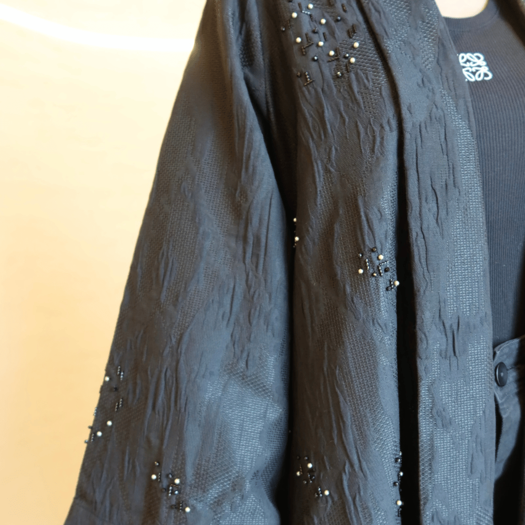 Stone Jacquard Abaya