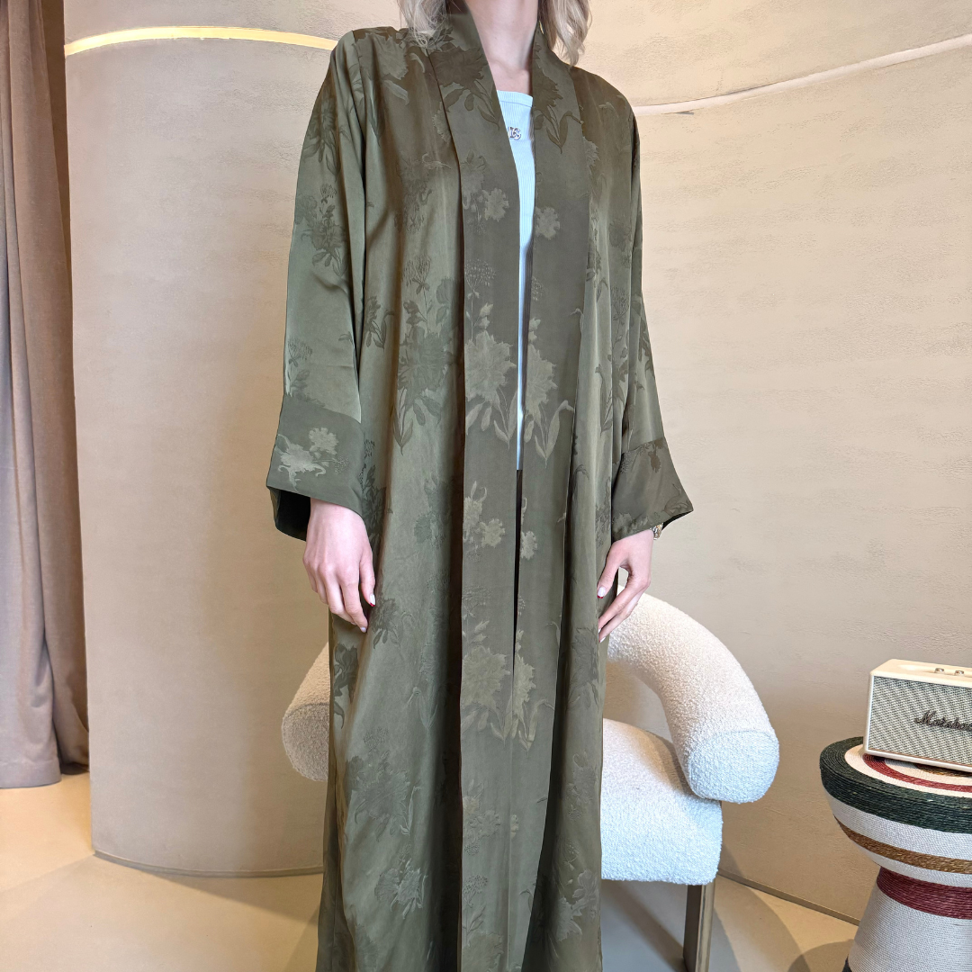 Jacquard Silk Abaya
