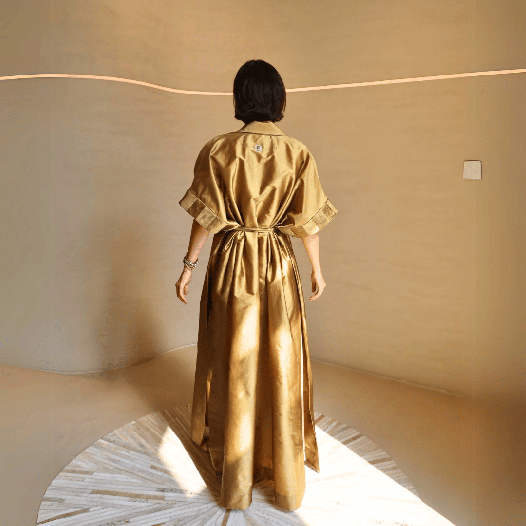 Sleeve Pleated Dress