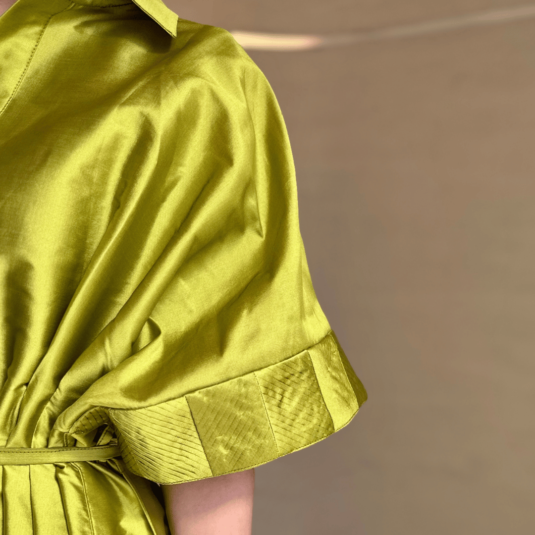Sleeve Pleated Dress