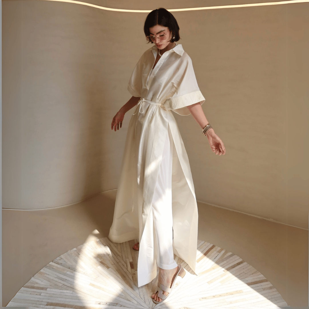 Sleeve Pleated Dress