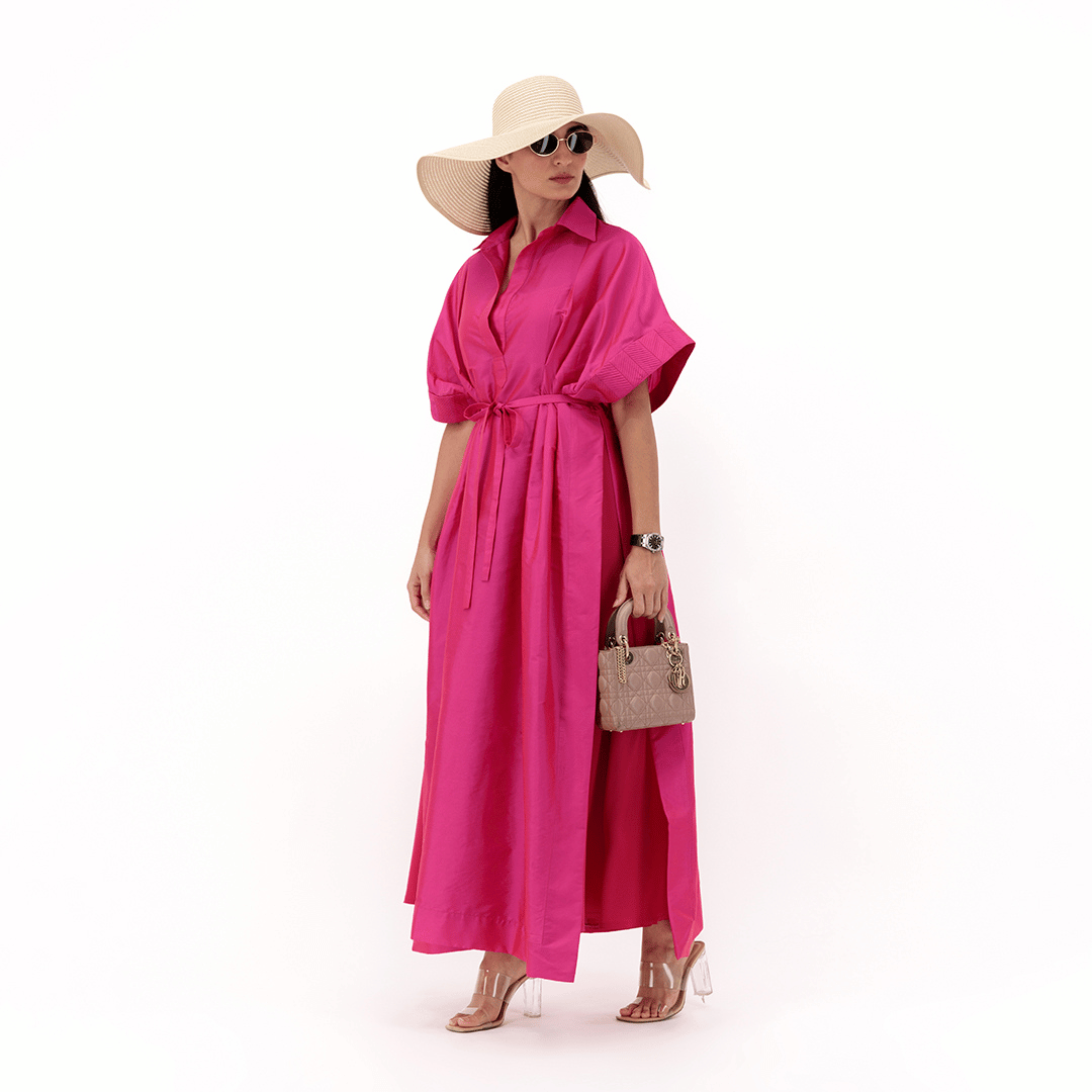 Sleeve Pleated Dress