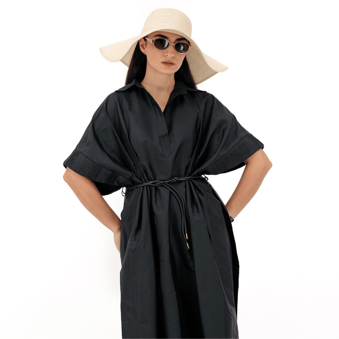 Sleeve Pleated Dress