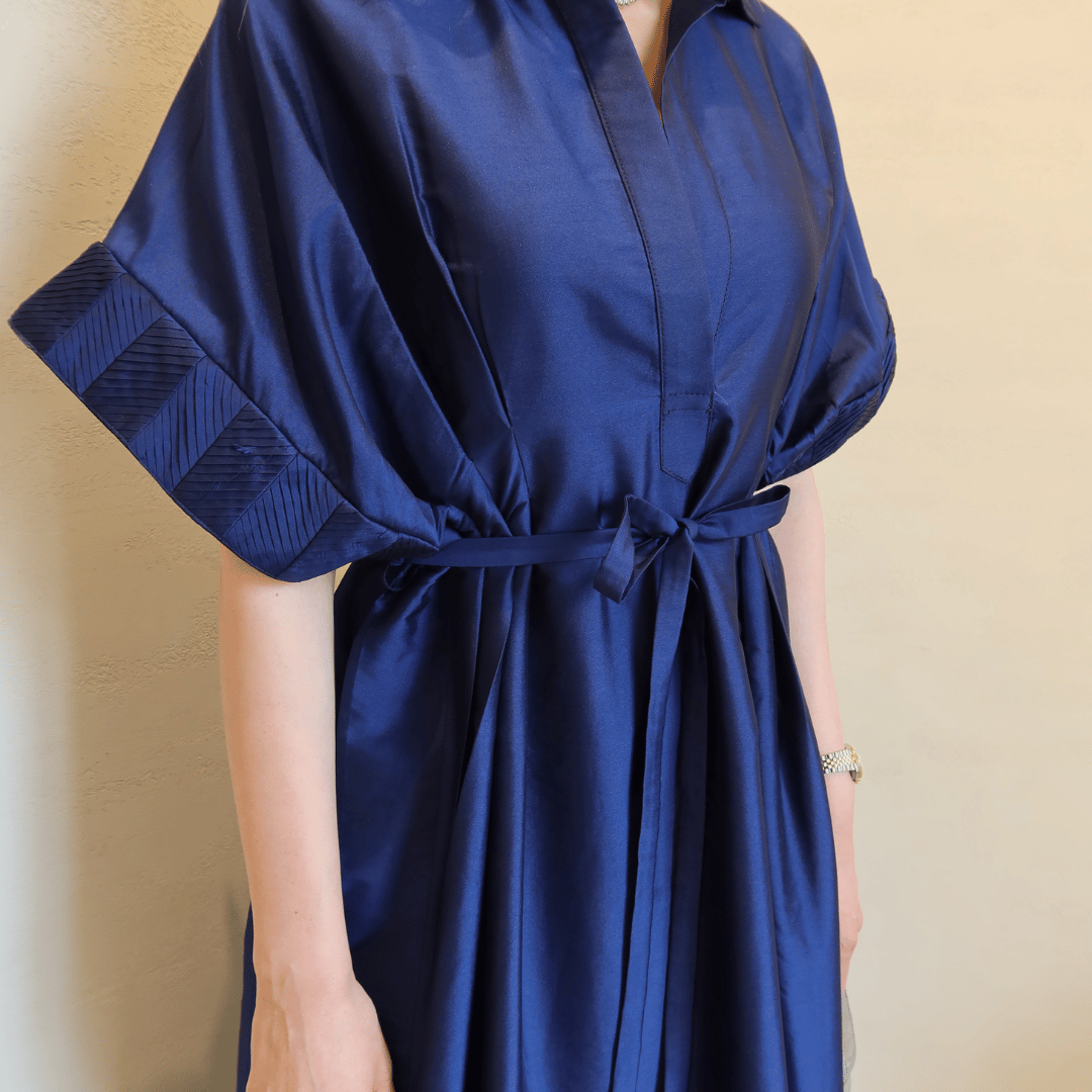 Sleeve Pleated Dress