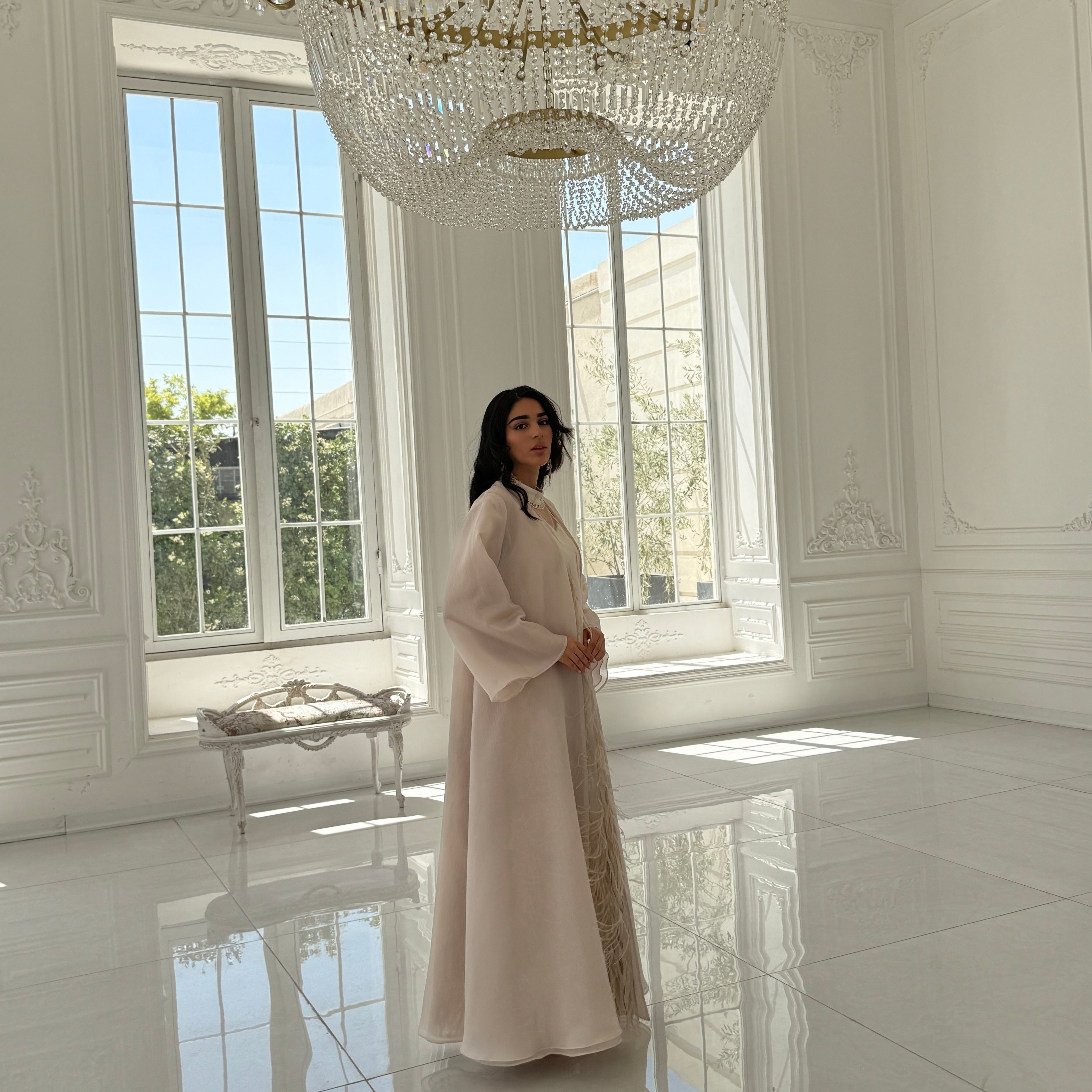 Furry Set Abaya