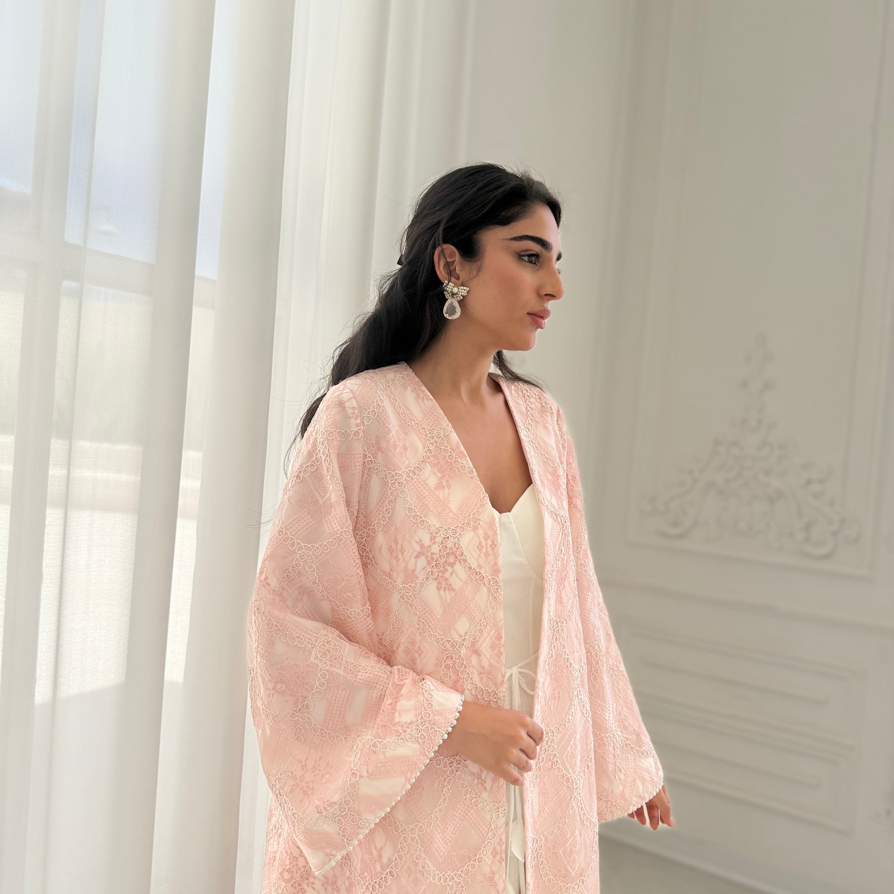 Pearl Lace Abaya