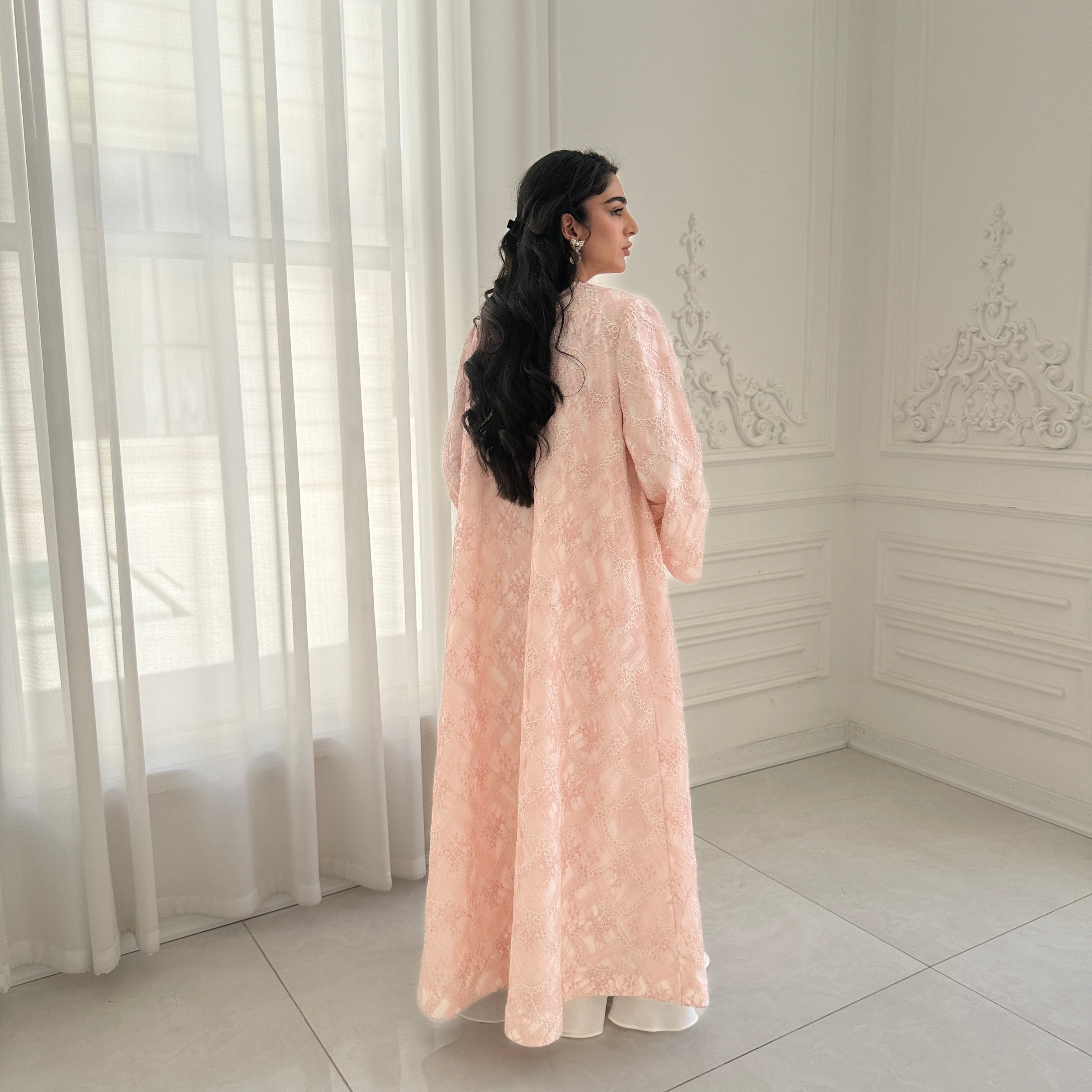 Pearl Lace Abaya